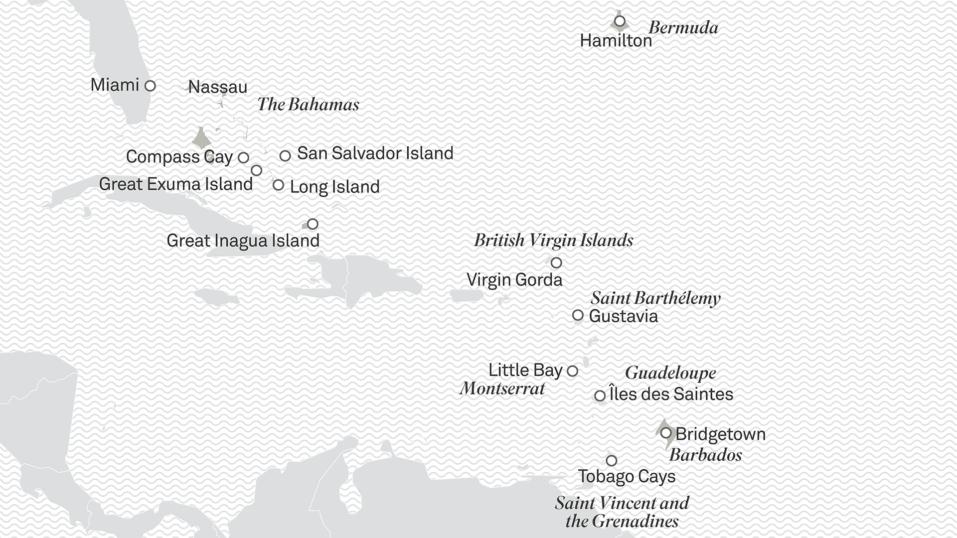 Map of the Caribbean