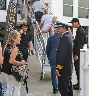 Guests boarding Scenic Eclipse II