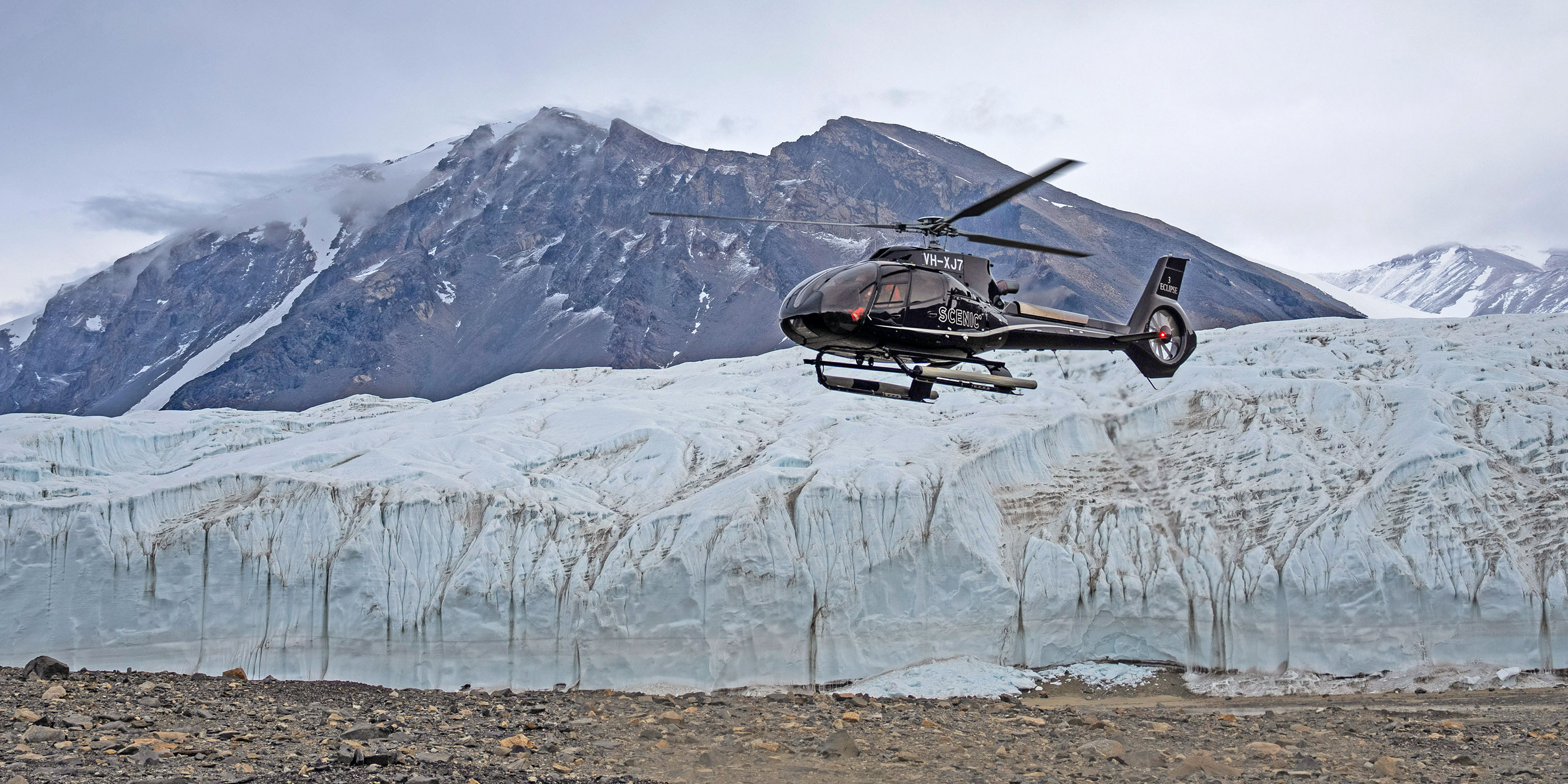 Helicopter at McMurdo Dry Valleys