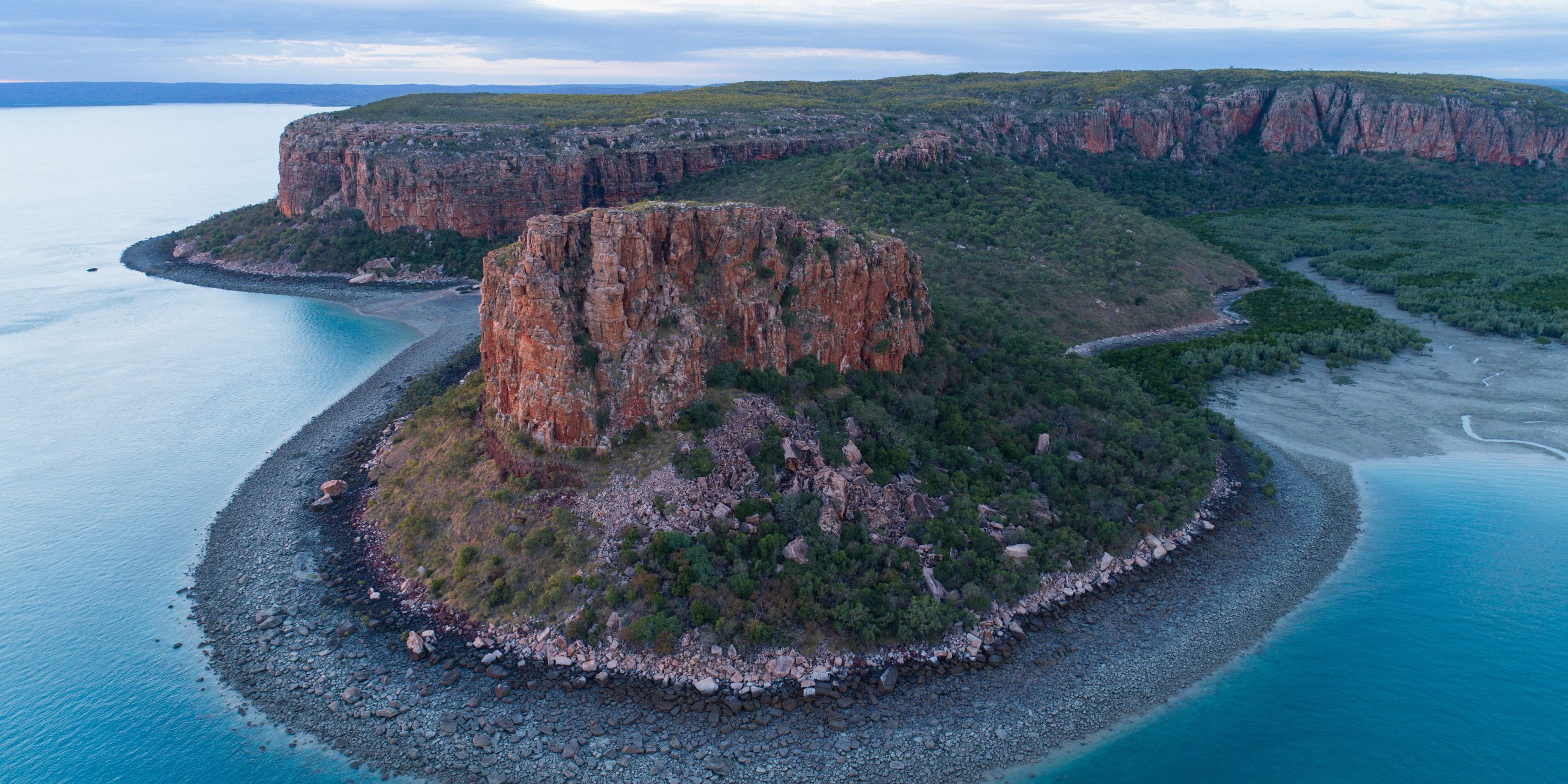 Aerial view of Raft Point in the Kimberleys